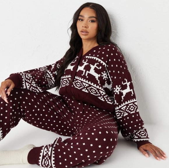 Missguided Other - NWT MISSGUIDED super cozy reindeer coordinated set